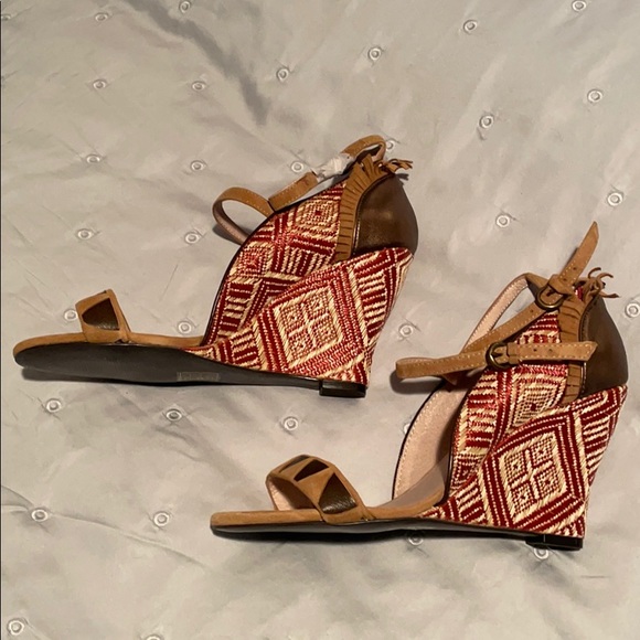 Never Worn Nude Wedges w/ Pretty Details - Picture 2 of 8